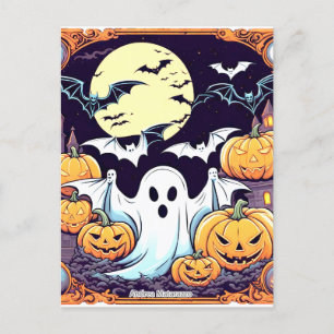 Cartão Postal Wow Halloween Thrill