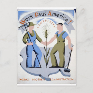 Cartão Postal WPA - América do Trabalho