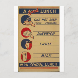 Cartão Postal WPA - Um bom almoço