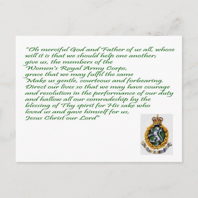 Cartão postal WRAC (Frente)