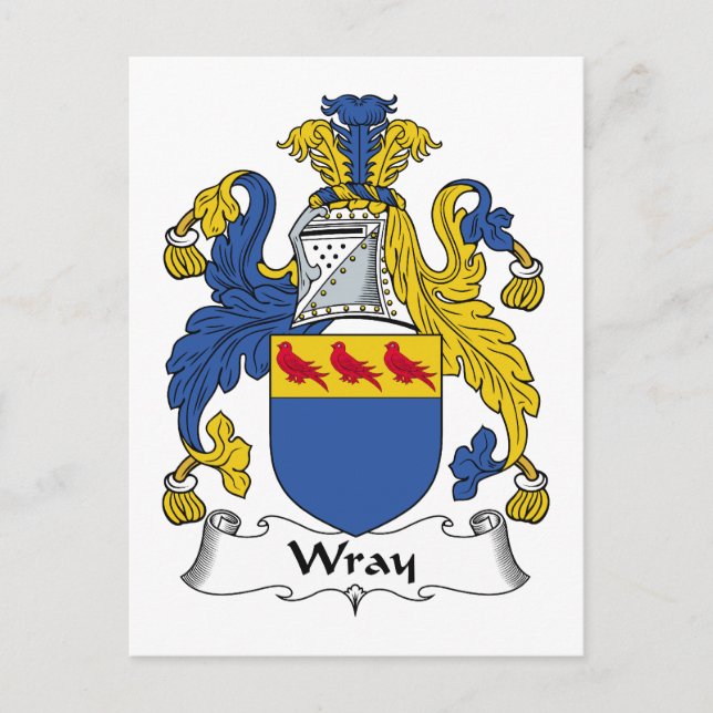 Cartão Postal Wray Family Crest (Frente)