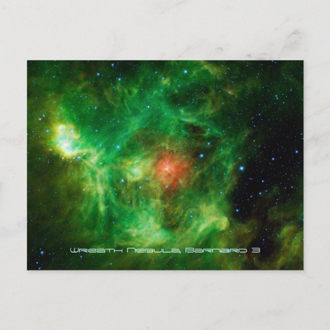 Cartão Postal Wreath Nebula, Barnard 3, Via Látea (Frente)