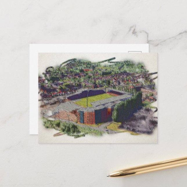 Cartão Postal Wrexham AFC, Racecourse Ground (Frente/Verso In Situ)