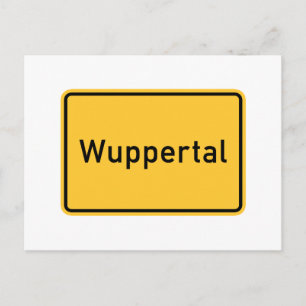 Cartão Postal Wuppertal, Alemanha - Sinal de Estrada