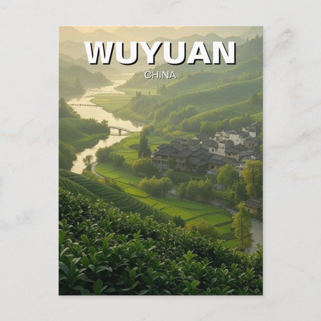 Cartão Postal Wuyuan Jiangxi china Viagem (Frente)