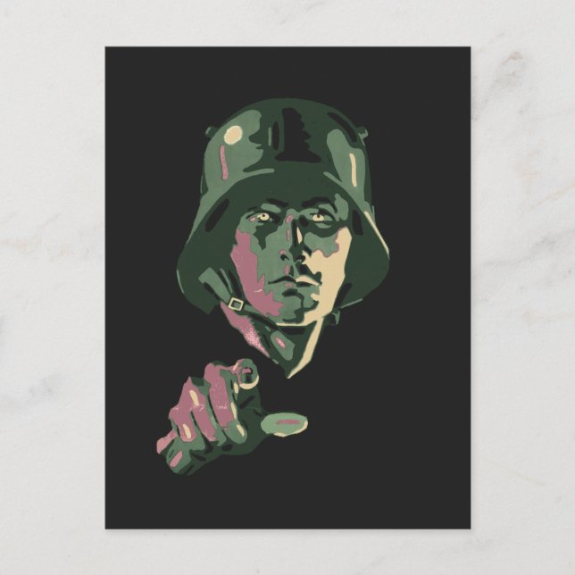 Cartão Postal WW2 German Soldier (Frente)