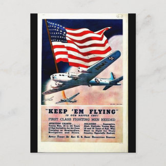 Cartão Postal Wwii Flying1