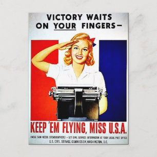 Cartão Postal Wwii Flying2