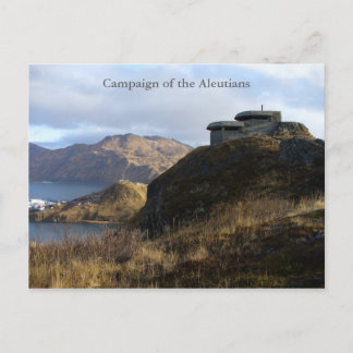 Cartão Postal WWII Lookout Bunker, Ilha de Unalaska