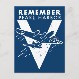 Cartão Postal WWII White Lembra-se de Pearl Harbor