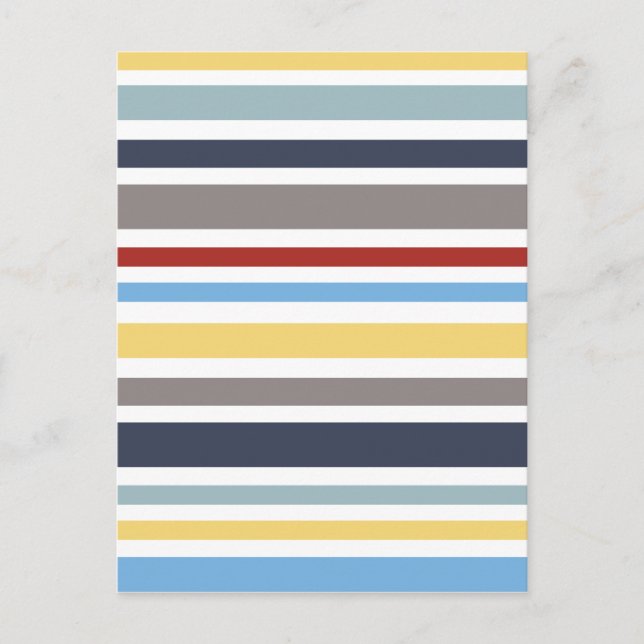 Cartão Postal Wwz stripes náutico por camisa para Design (Frente)