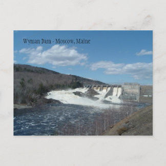Cartão Postal Wyman Dam Hydro Station, Moscou, Maine