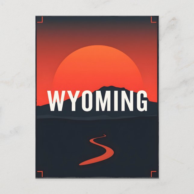 Cartão postal Wyoming (Frente)
