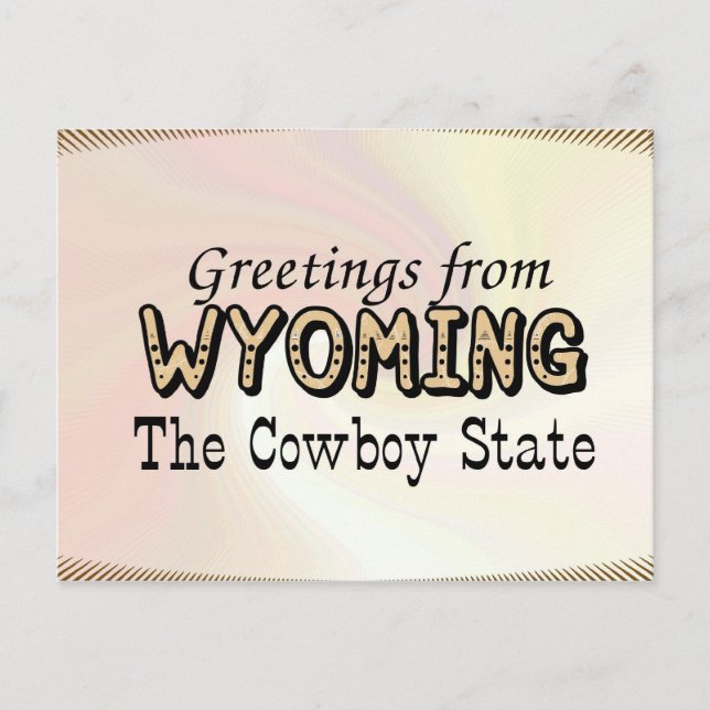 Cartão Postal Wyoming (Frente)