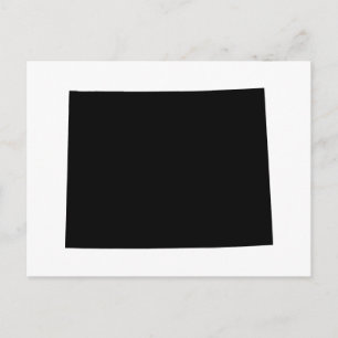 Cartão Postal Wyoming em preto