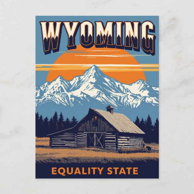 Cartão Postal Wyoming Equality State (Frente)
