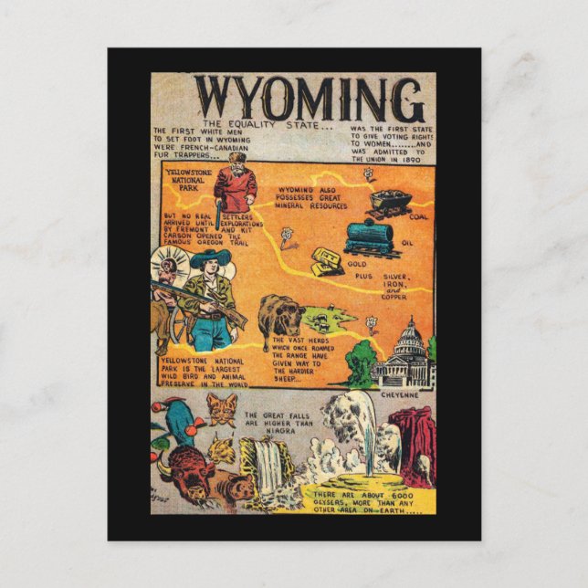 Cartão Postal Wyoming, Estado da Igualdade (Frente)