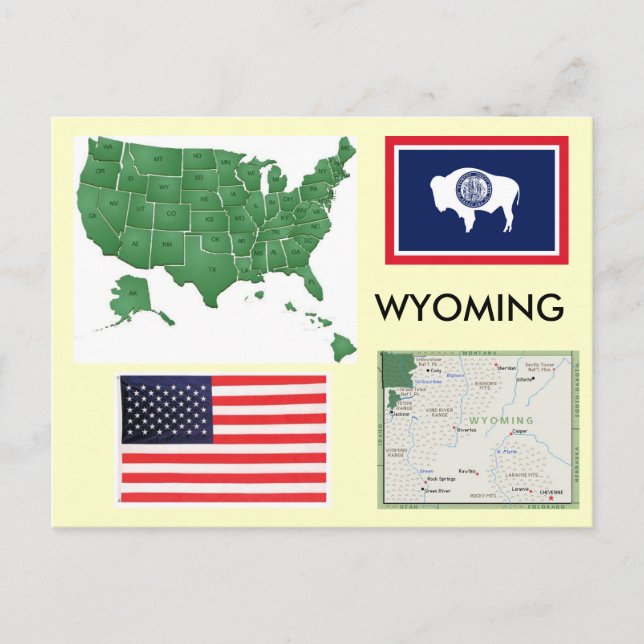 Cartão Postal Wyoming, EUA (Frente)