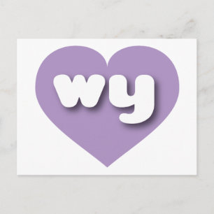 Cartão Postal Wyoming Lavanda Heart - amor