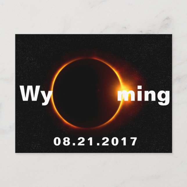 Cartão Postal Wyoming Solar Eclipse (Frente)