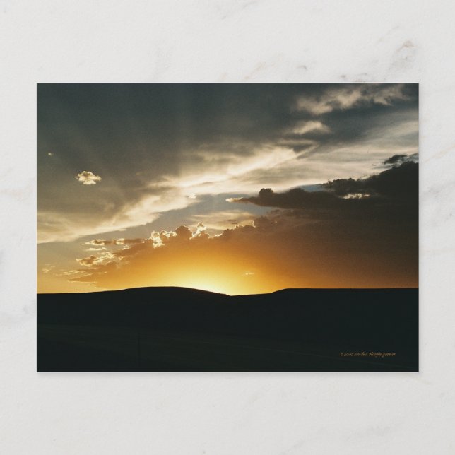 Cartão Postal Wyoming Sunset Postcard (Frente)