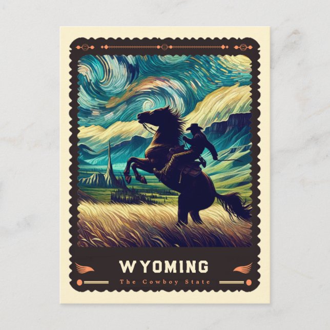 Cartão Postal Wyoming | Vincent Van Gogh inspirado (Frente)