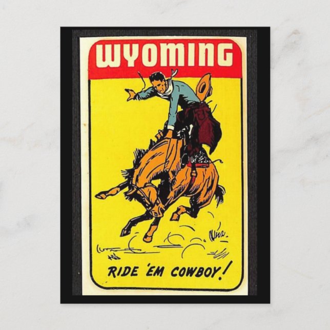 Cartão Postal Wyoming Vintage (Frente)