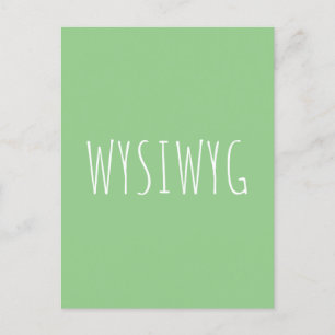 CARTÃO POSTAL WYSIWYG