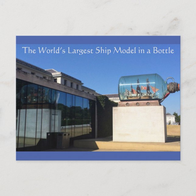 Cartão Postal X: O maior modelo de navio do mundo em uma garrafa (Frente)