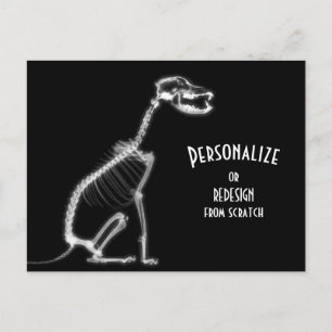 Cartão Postal X-Ray Dog - B&W