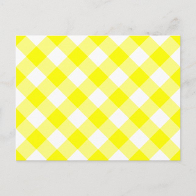 Cartão Postal Xadrez amarelo e branco (Frente)