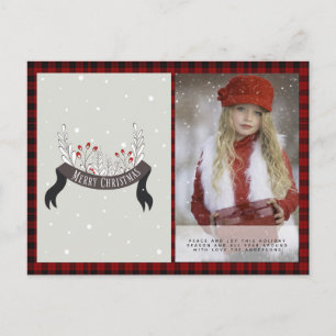Cartão Postal Xadrez de Búfalo Foto Natal Ano Novo Folklore Azev