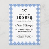 Xadrez de Picnic azul francês I Do CHURRASCO Invit