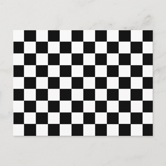 Cartão Postal Xadrez Preto e Branco (Frente)