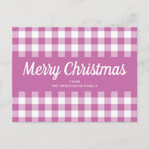 Xadrez rosa moderna Feliz Natal