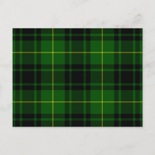 Cartão Postal Xadrez verde MacArthur tartan