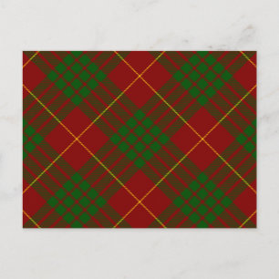 Cartão Postal Xadrez verde-tartan