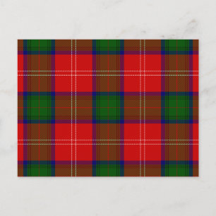 Cartão Postal Xadrez verde-tartan-tartan