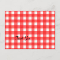 Xadrez Vermelha e Branca Personalizada Obrigado Ca