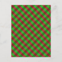 Xadrez Vermelho e Verde com Brilho