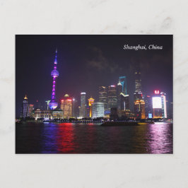 Cartão Postal Xangai por noite Cartão-postal da China