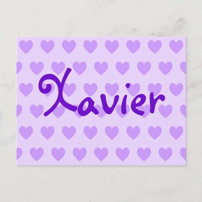 Cartão Postal Xavier em Roxo (Frente)
