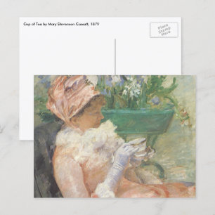 Cartão Postal Xícara de Chá por Mary Cassatt, Impressionismo Vin