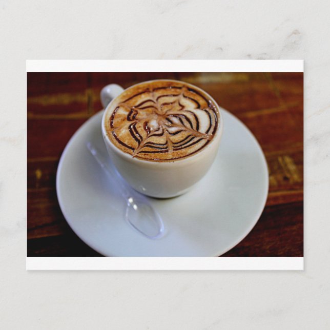 Cartão Postal Xícara de Espresso Simples e Design único de Sauce (Frente)