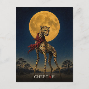 Cartão Postal Xícara Vermelha Cachecol gótico Surrealista