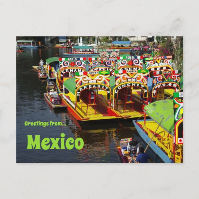 Cartão Postal Xochimilco México (Frente)