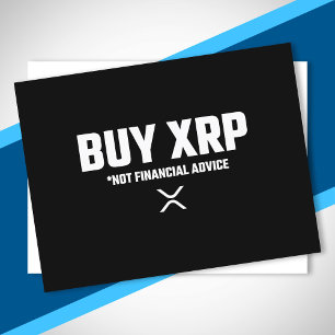 Cartão Postal XRP Crypto Memory Not Financial Advice Dispenser