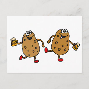 Cartão Postal XX- Batatas Esmagadas Cartoon