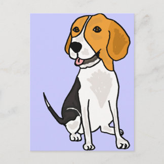 Cartão Postal XX- Beagle Fofo Desenho Animado
