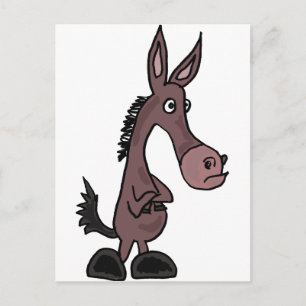 Cartão Postal XX-Burro ou Mula Teimosa Animado